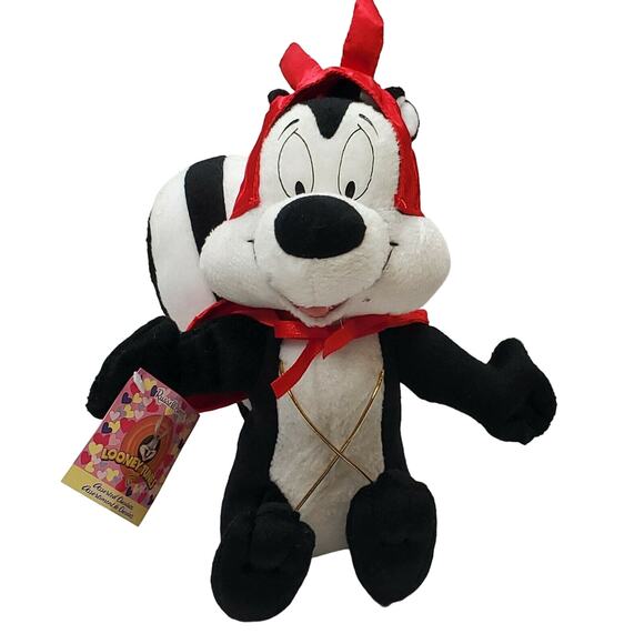 Looney Tunes Devil Pepe Le Pew 10" Plush Stuffed Russell Stover Gift Tag - Picture 1 of 2